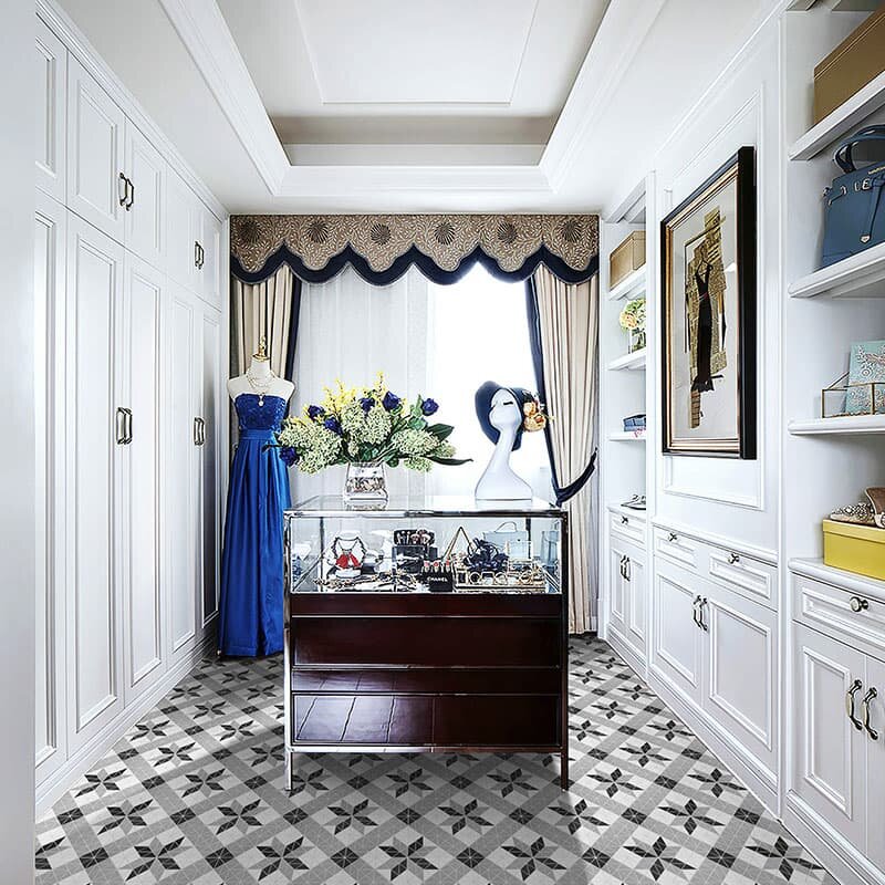 Изображение Мозаика керамическая для фартука чип 60x40 Carpet Albion Grey Starmosaic 259х259/6, упаковка 20 листов / 1.34 кв. м
