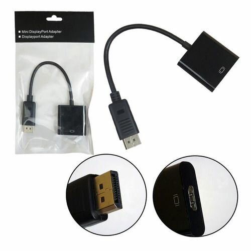 Кабель-переходник аудио-видео PREMIER H105, DisplayPort (m) - HDMI (f) , ver 1.2, ver 1.4, 0.15м, черный [a3378]