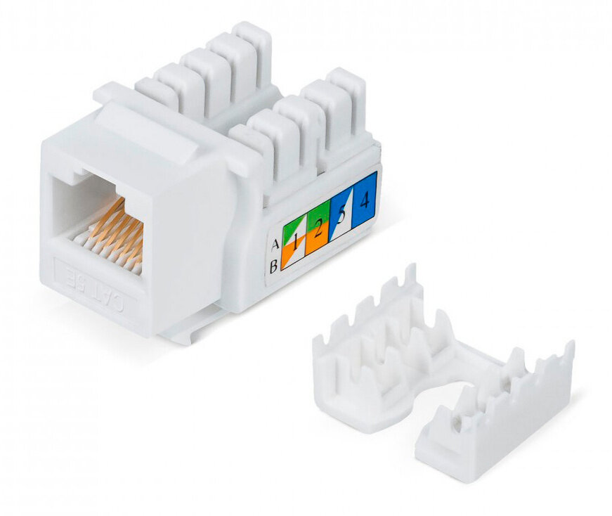 Модуль WRline (WR-KJ-RJ45-C5E-90) информ. KeystoneRJ45 1 кат.5E UTP бел. (упак:1шт)