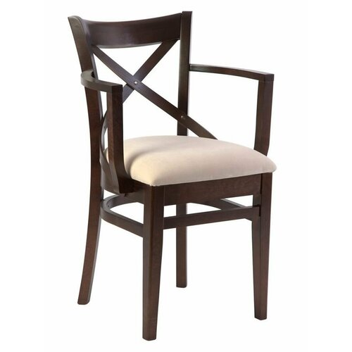 Кресло полумягкое RB Соло венское Тон 7 Орех темный/Ткань Вивальди 02