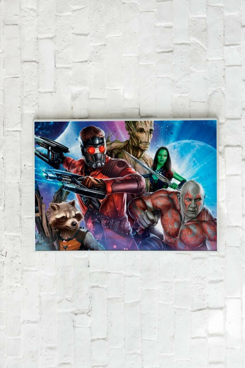Плакат без рамы Стражи Галактики/Мстители/Грут/Guardians of the Galaxy/ Мультсериал/ Плакат на стену 21х30 см / Постер формата А4