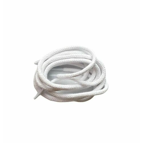 Corbby Шнурки круглые, белые, без пропитки 75 см