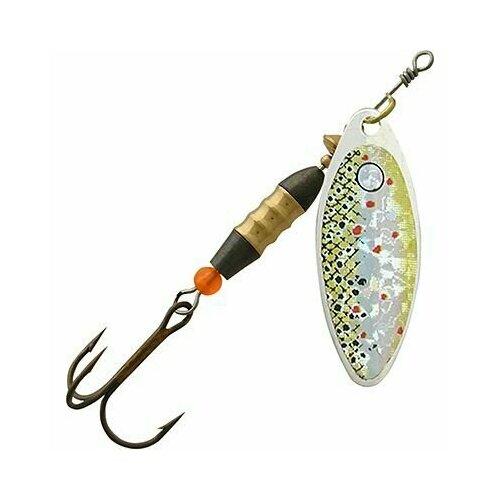 фото Блесна для рыбалки aqua long 07,0g, лепесток № 2, цвет lo-01 (серебро, желтый, черный), 1 штука