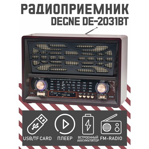 Радиоприемник DEGNE DE-2031BT black 246100₽