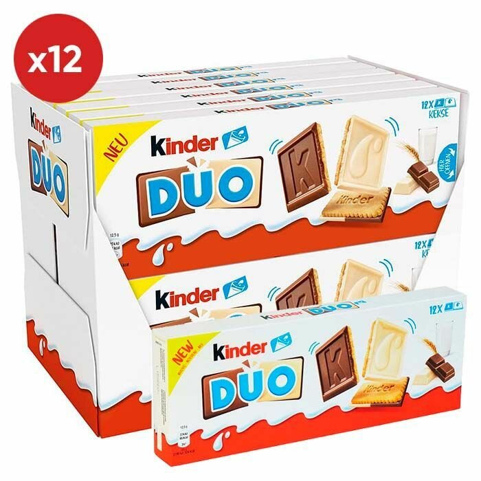 Печенье Kinder Duo с белым и молочным шоколадом (Германия), 150 г (12 шт) - фотография № 1