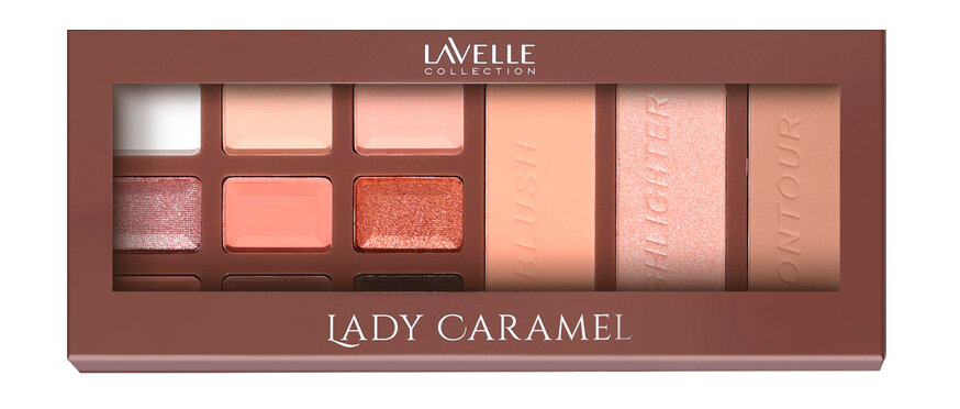 LAVELLE COLLECTION Палетка для макияжа лица Lady Caramel, 24,4 г, 01 fudge