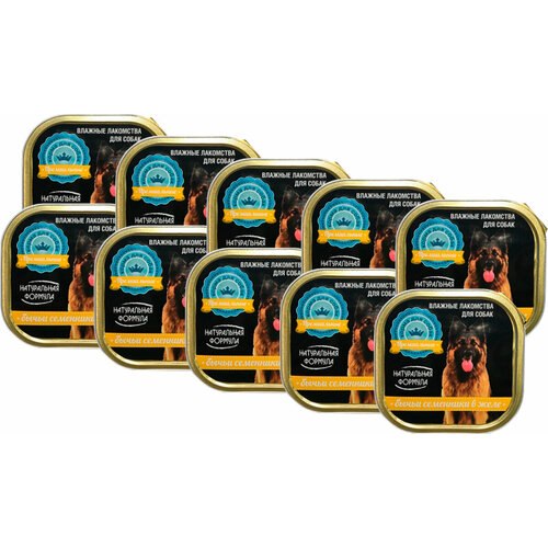 Лакомство натуральная формула для собак и щенков бычьи семенники в желе (300 гр х 10 шт)