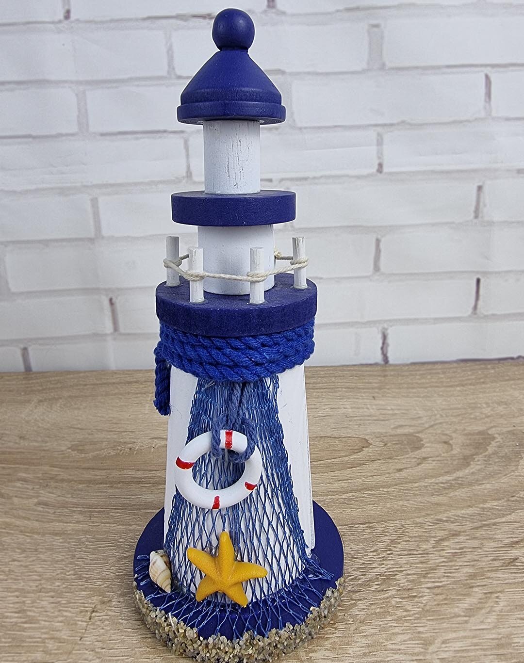 Декоративный Маяк 19x8x8см, Дерево, Sand Light House Krug