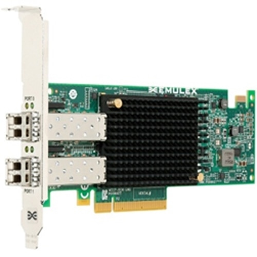 Контроллер DELL Emulex LPe31002 Dual Port 16GbE Fibre Channel HBA, PCIe Full Height, Customer Kit, V2 (including FC16 trancievers) (540-BDHR) контроллеры dell контроллер 406 10473 dell qlogic 2560 single port 8gb fibre channel low profile