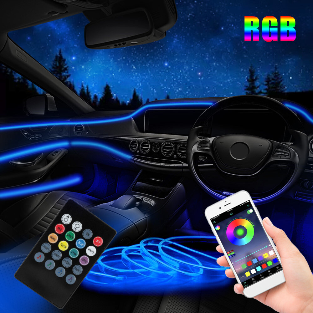 Неоновая лента для салона авто RGB
