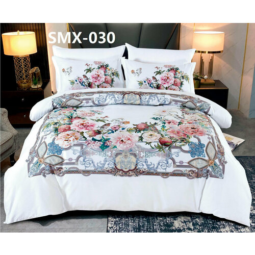 Сатиновое белье класса премиум SMX-30 Retrouyt (кремовый), Евро (наволочки 50х70 и 70х70)