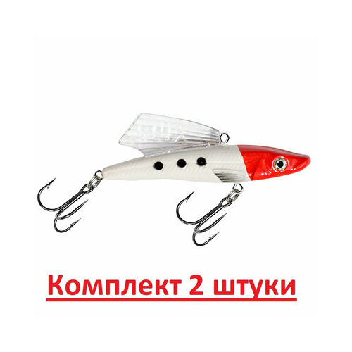 Воблер AQUA бекас VIB 70mm, вес - 22,0g, цвет 160 (red head), 2 штуки