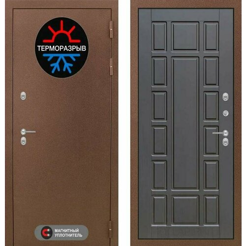 Входная дверь Labirint Термо Магнит 12 Венге 880x2050, открывание левое входная дверь labirint термо магнит 18 880x2050 открывание левое