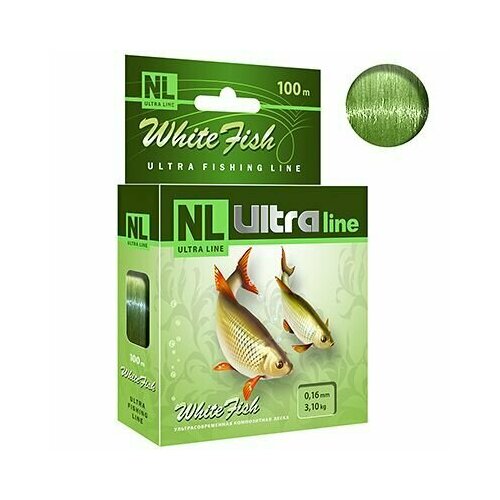 фото Монофильная леска для рыбалки aqua nl ultra white fish (белая рыба) 100m 0,16mm ( 1 штука )