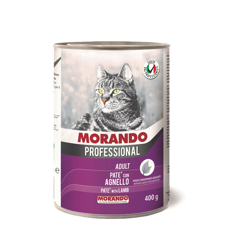 Morando Professional консервированный корм для кошек паштет с ягненком в консервах - 405 г х 24 шт