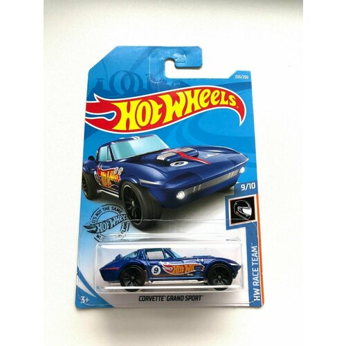 Hot Wheels CORVETTE GRAND SPORT Корвет Гранд Спорт 233/250 HW Race Team 9/10 Mattel FYC76 2019