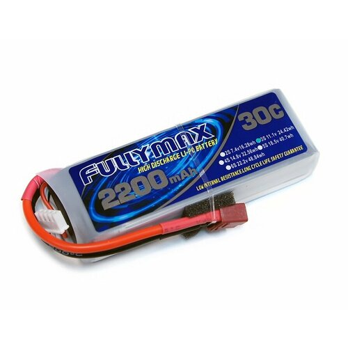 аккумулятор lipo 11 1v 1450mah 30c bluemax Аккумулятор LiPo Fullymax 11.1V 2200мАч 30C FB2200HP-3S