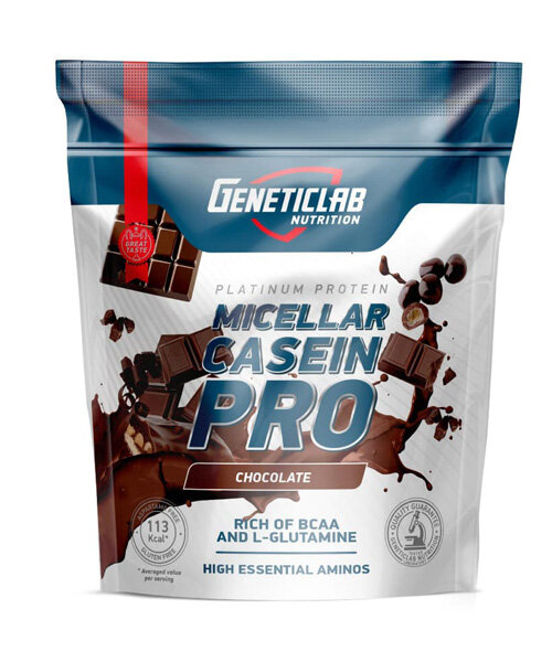 Казеиновый протеин Casein Protein Genetic LAB 1000 г (Клубника)