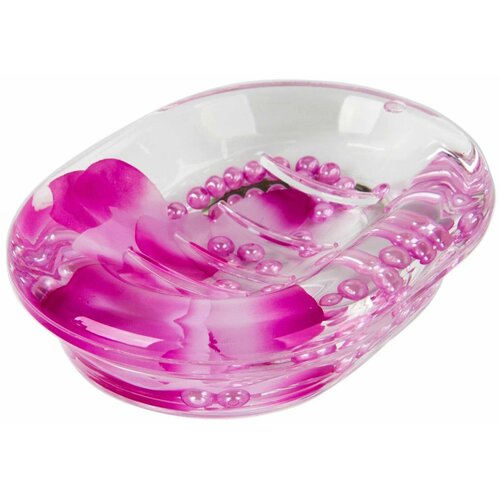 Гелевая мыльница Розовые лепестки Pink Petals, с розовыми лепестками.