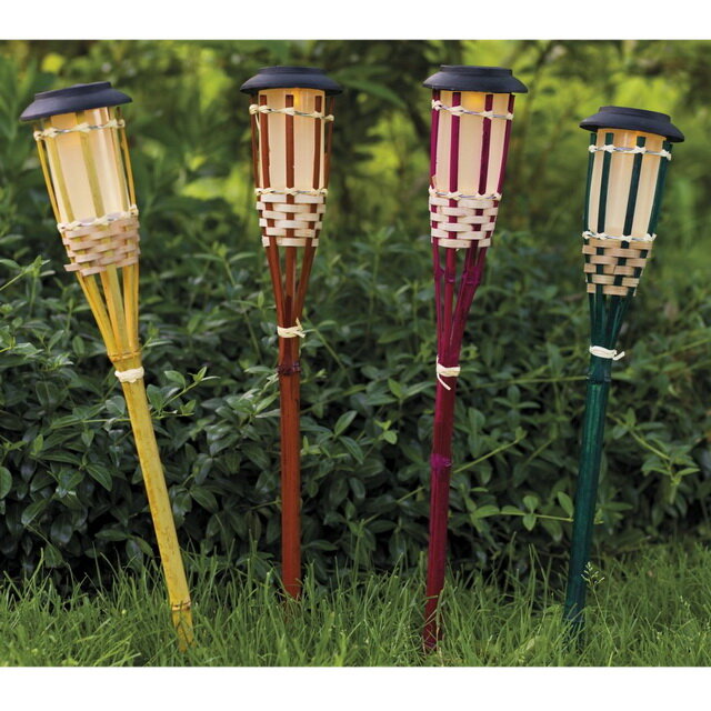 Набор фонарей на солнечной батарее Solar Costa Rica 54 см 4 шт с эффектом живого пламени IP44 Kaemingk 894742-набор