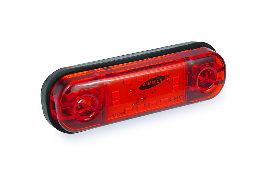 Габарит светодиодный MINI 12 LED Красный Маркерный (Бегущий огонь) 12-24В