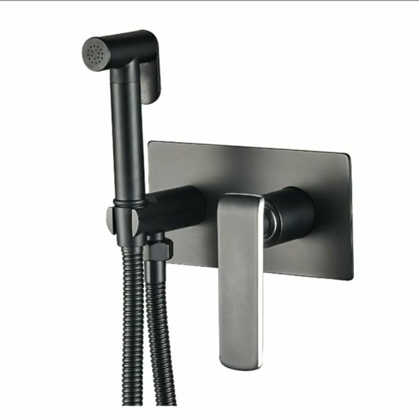 фото Гигиенический душ со смесителем HAIBA HB55548-7(чёрный/хром)