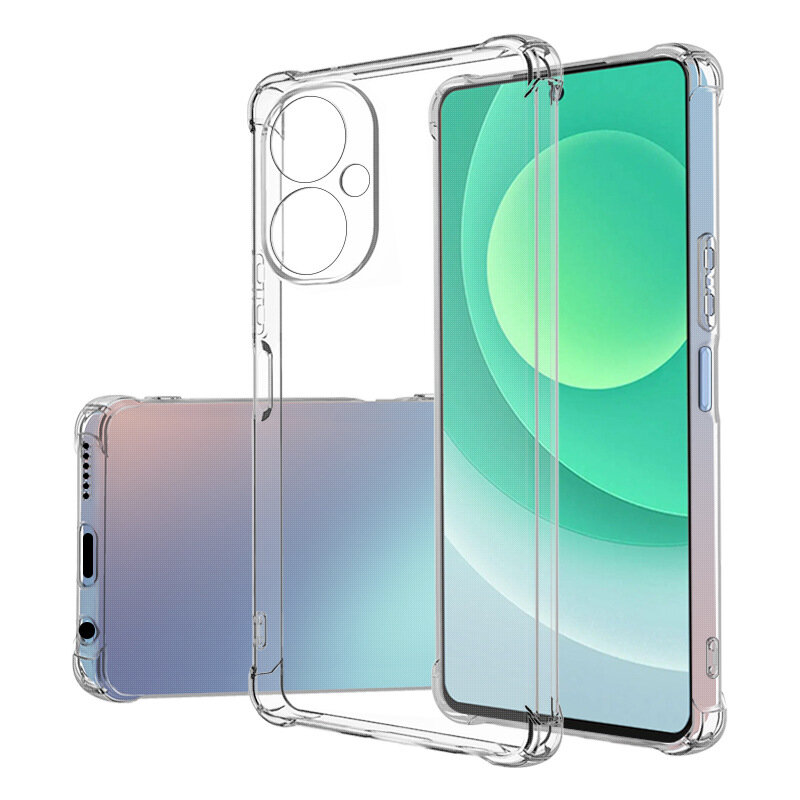 Чехол-бампер MyPads Tocco для Tecno Camon 19 / Camon 19 Pro с усиленной защитой углов противоударная прозрачная