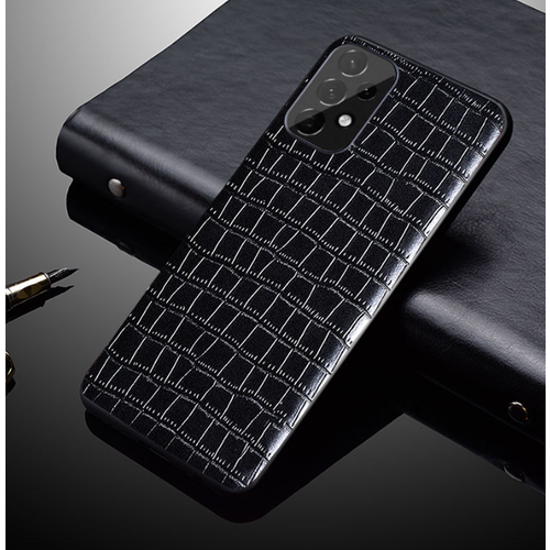 Задняя чехол-панель-крышка MyPads Buffalo на силиконовой основе обтянутая лаковой кожей крокодила для Samsung Galaxy S22 Ultra (SM-S908B) черный