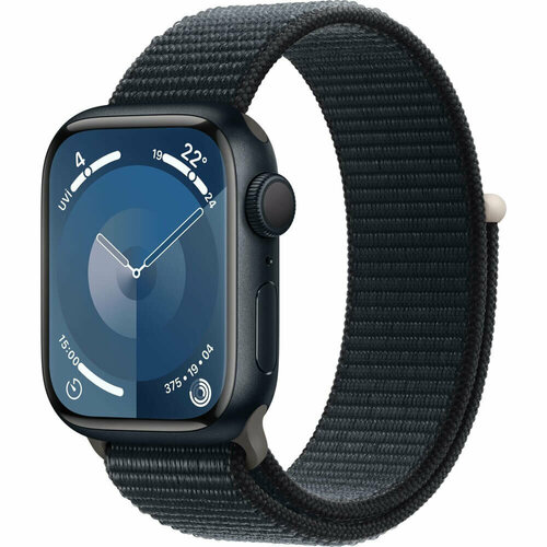 Смарт-часы Apple Watch Series 9 45 мм тёмная ночь ML спортивный ремешок 5998000₽
