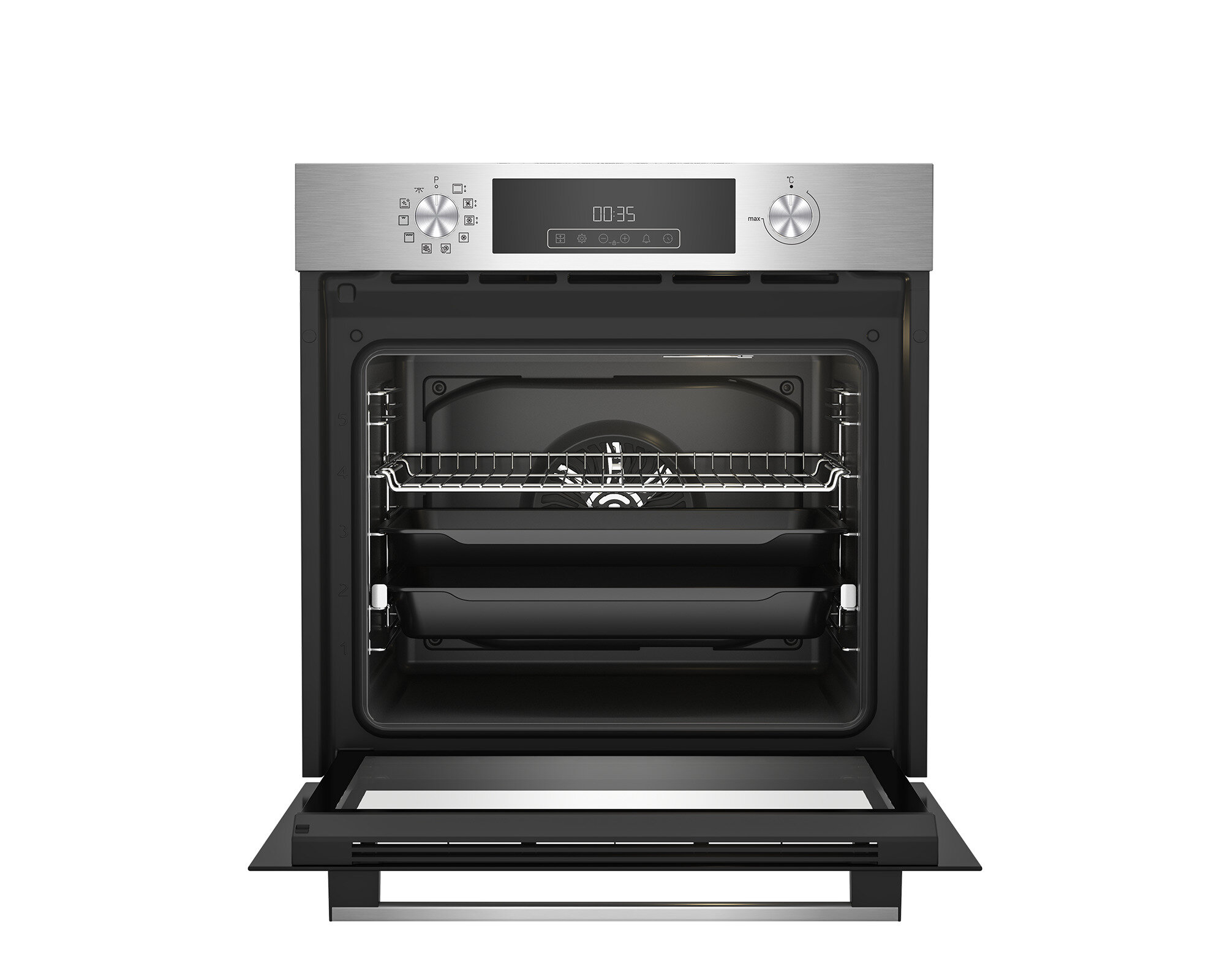 Встраиваемый электрический духовой шкаф HOTPOINT FE8 831 JSH IX, с грилем, серебристый