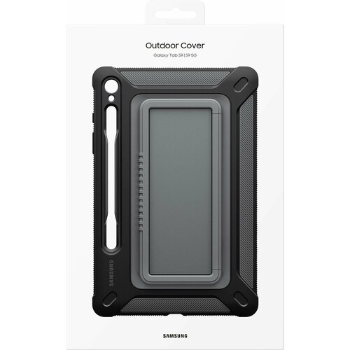 Чехол-крышка Samsung Outdoor Cover, для Samsung Galaxy Tab S9, титан (ef-rx710cbegru) чехол клавиатура samsung ef dt860bjrgru темно серый для samsung galaxy tab s6