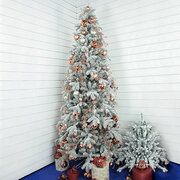 Beatrees Искусственная елка Эдельвейс с шишками заснеженная 240 см, литая + ПВХ 1034024
