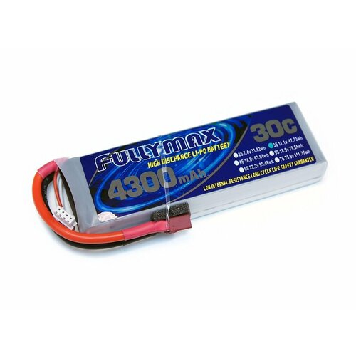 аккумулятор lipo 11 1v 1450mah 30c bluemax Аккумулятор LiPo Fullymax 11.1V 4300мАч 30C FB4300HP-3S