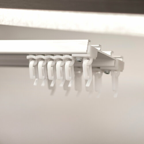 Потолочный двухрядный алюминиевый карниз басон 180 см