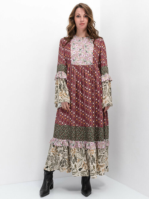 Платье ARTWIZARD, размер 170-(88-92)-(96-100)/ M/ 44-46, розовый, бежевый
