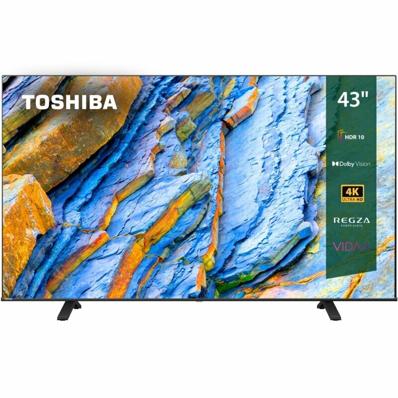 Телевизор Toshiba 43C350LE, диагональ 43", разрешение 4K Ultra HD, технология HDR, ОС VIDAA