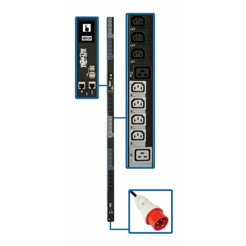 Распределитель питания Tripplite PDU3XEVSR6G20 11.5kW 3phase Switched PDU 24xC13 6xC19 tripplite кабель hdmi 100м tripplite p568 100m fbr круглый черный