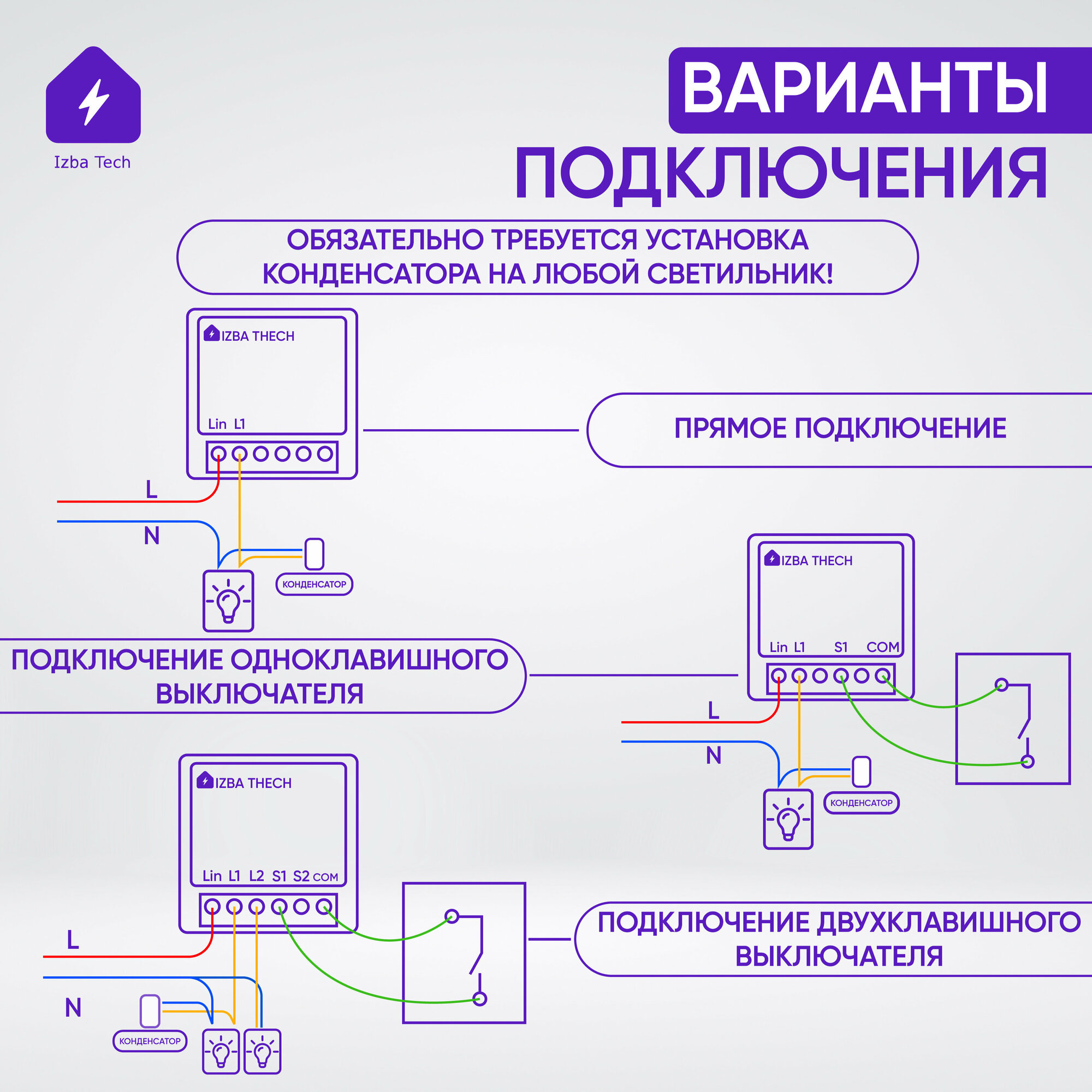 Умное Wi-Fi реле на 2 группы света с Алисой для умного дома в новой версии без нуля модуль в подрозетник с конденсатором