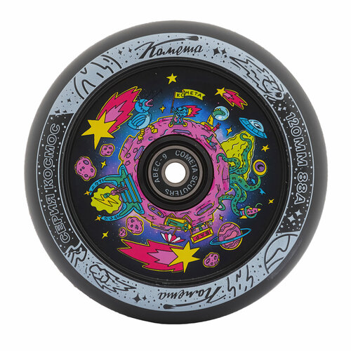 фото Колесо д/сам. комета 120/30 космобар (черный / черный)