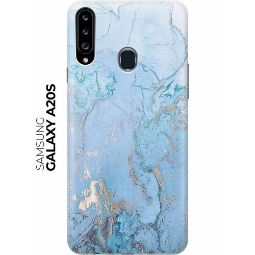 Чехол - накладка ArtColor для Samsung Galaxy A20s с принтом Голубой мрамор чехол накладка artcolor для samsung galaxy a20s с принтом синий мрамор