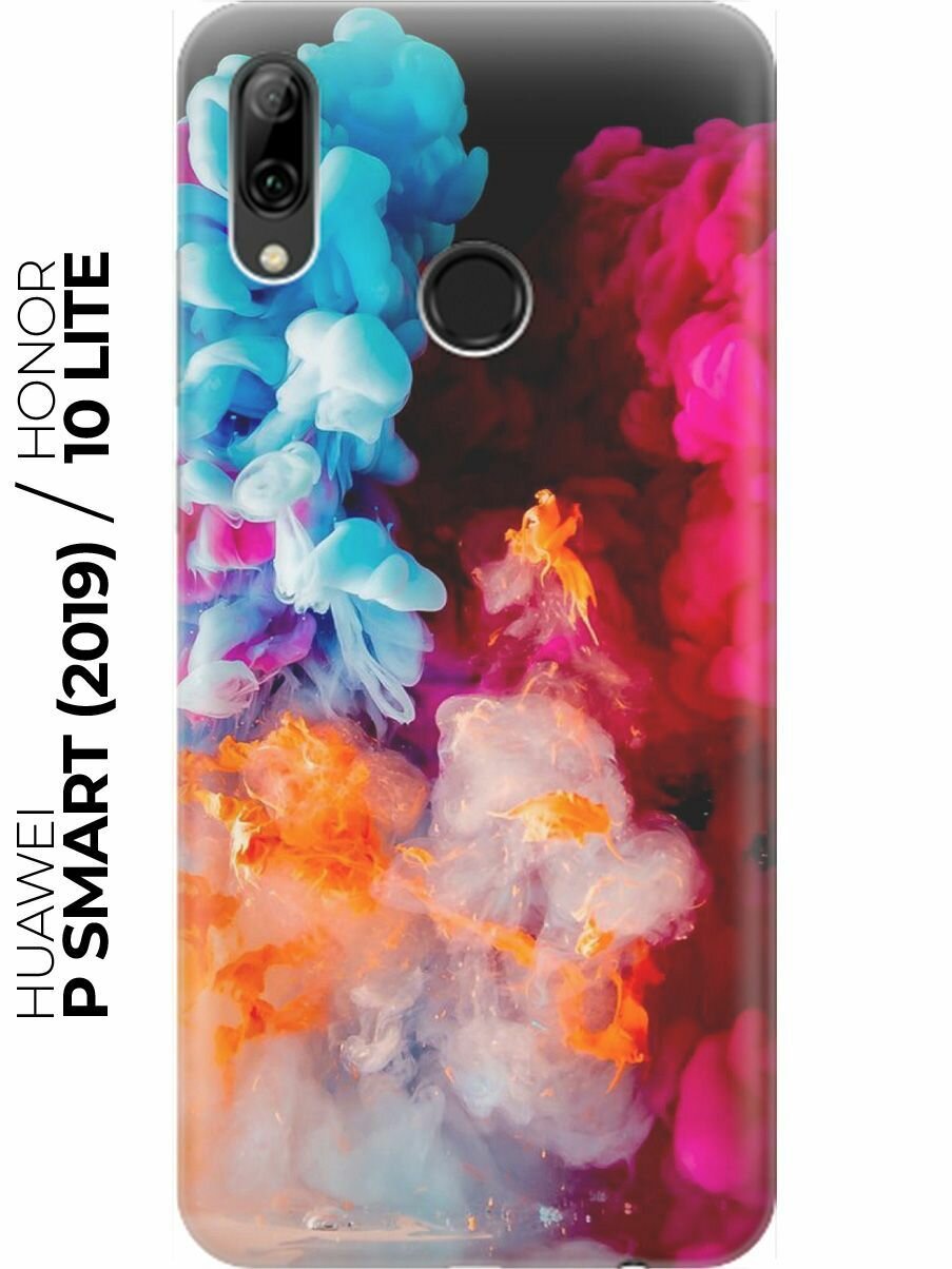 RE: PA Накладка Transparent для Huawei P Smart (2019) / Honor 10 Lite с принтом "Разноцветный дым"