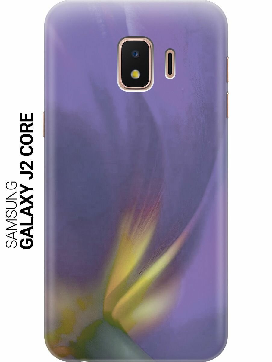 Силиконовый чехол на Samsung Galaxy J2 Core / Самсунг Джей 2 Кор с принтом "Фиолетовая фиалка"
