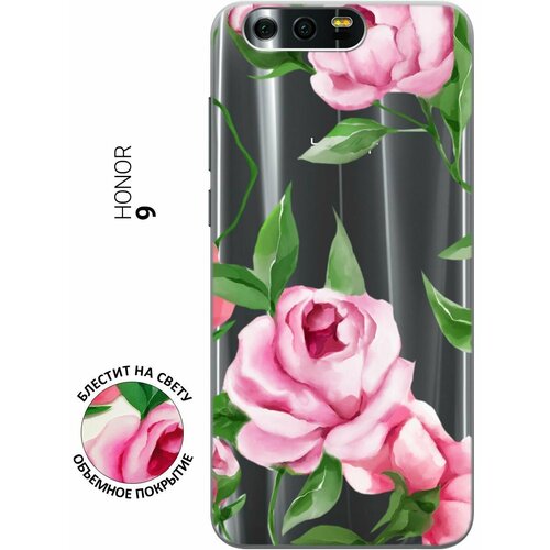 Силиконовый чехол на Honor 9, Хонор 9 с 3D принтом Amazing Peonies прозрачный силиконовый чехол на realme 9 рилми 9 с 3d принтом amazing peonies прозрачный