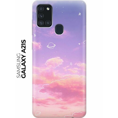 RE: PA Накладка Transparent для Samsung Galaxy A21s с принтом Розовое небо и космос re pa накладка transparent для samsung galaxy s10e с принтом розовое небо и космос