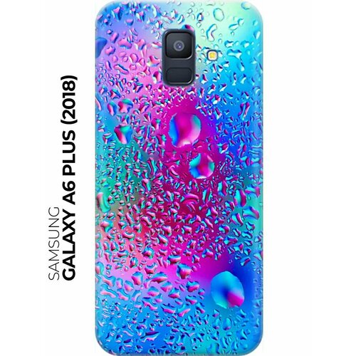 RE: PA Накладка Transparent для Samsung Galaxy A6 Plus (2018) с принтом Капли на стекле re pa накладка transparent для samsung galaxy a6 plus 2018 с принтом разноцветные капли красок