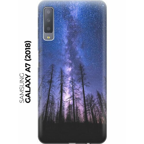 RE: PA Накладка Transparent для Samsung Galaxy A7 (2018) с принтом Ночной лес и звездное небо re pa накладка transparent для samsung galaxy a20 a30 с принтом ночной лес и звездное небо