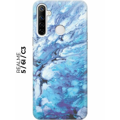 RE: PA Чехол - накладка ArtColor для realme 5 / 6i / C3 с принтом Синий мрамор re pa чехол накладка artcolor для realme 5 6i c3 с принтом sweet paris