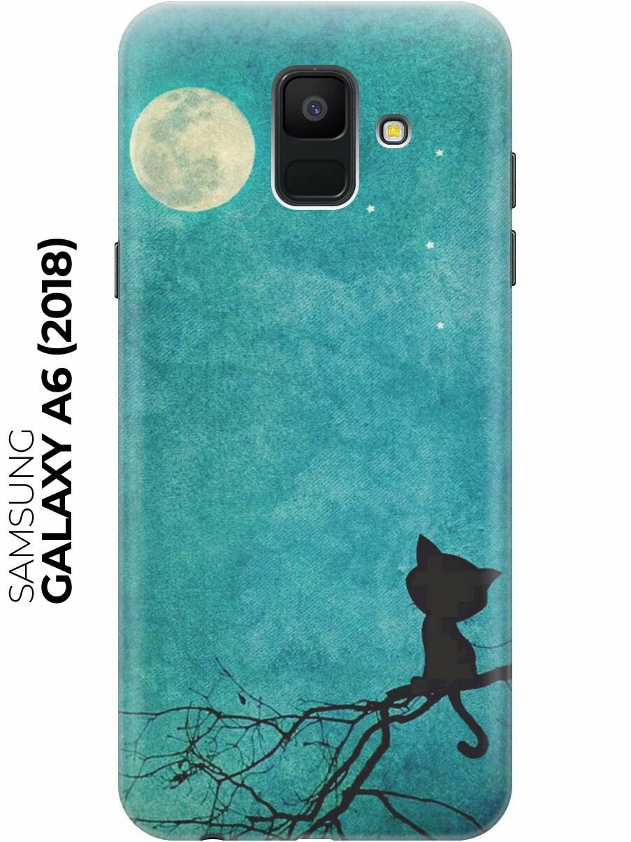 RE: PAЧехол - накладка ArtColor для Samsung Galaxy A6 (2018) с принтом "Котенок и луна"