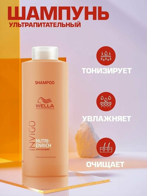 Wella Professionals, Шампунь для сухих волос, Invigo Nutri-Enrich, 1000 мл