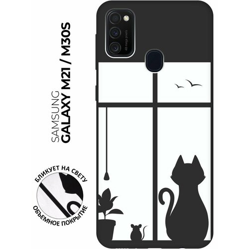 RE: PA Чехол - накладка Soft Sense для Samsung Galaxy M21 / M30s с 3D принтом Cat and Mouse черный re pa чехол накладка soft sense для samsung galaxy a20s с 3d принтом cat and mouse черный